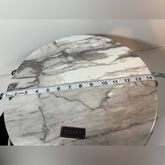 CALPAK Round Marble Hat Box Travel Case w/ Strap - Rare & Stylish - Picture 10 of 14
